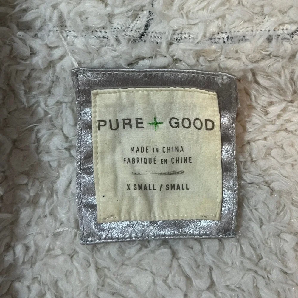 Anthropologie Pure Good Hooded Robe Sherpa Lined Cozy Loungewear‎ XS S